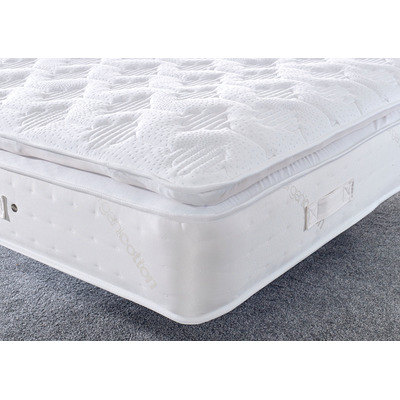 Pillowtop Pocket Spring Memory Foam Mattress - 4ft6 Double Mattress (135cm by 190cm)