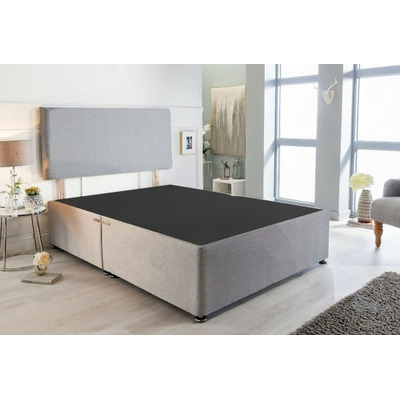 Standard Divan Base with Storage and Headboard Options - 4FT6 Double 135cm x 190cm / No Drawers / No Headboard