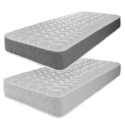 Starlight Beds 7.5" Deep Multi-Layer Memory foam and Open-Coil Spring Mattress - White Border / 4ft6 Double Mattress (135cm by 190cm)