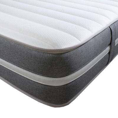 Starlight Beds™ European 9" Deep Grey & White Memory Foam and Pocket Spring Mattress - 5ft King Mattress (150cm by 200cm)