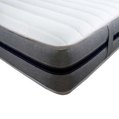 Starlight Beds™ – 8 Inch Deep All Foam Mattress with 7 Zone Support Foam and Memory Foam (STARLIGHT 07 - BLUE BAND) - 4ft Small Double Mattress (120cm