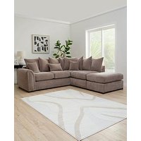 Very Home Carmen Right Hand Scatter Back Corner Chaise With Footstool