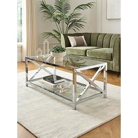 Very Home Christie Glass And Chrome Coffee Table