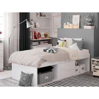 Kidsaw Low Cabin Bed Single White Cabin Bed