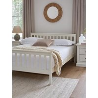 Very Home Dawson Wooden Bed With Mattress Options (Buy &Amp; Save!) - White - Bed Frame With Microquilt Mattress