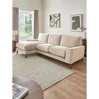 Very Home Astrid Velvet Left Hand 3 Seater Chaise Sofa
