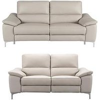 Very Home Pavilion 3 + 2 Seater Leather Power Recliner Sofa