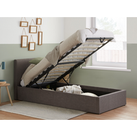 Birlea Berlin Fabric Ottoman Single Fabric Grey Ottoman Bed