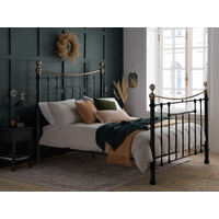 Birlea Bronte King Size Black and Antique Brass Metal Bed