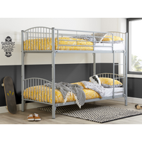 Birlea Corfu Bunk Single Silver Bunk Bed