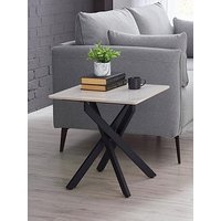 Julian Bowen Bradley White Marble Lamp Table