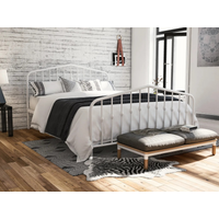 Dorel Bushwick Metal Bed Double White Metal Bed
