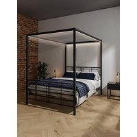 Xr Living Fern Four Poster Canopy Bed With Led Lighting - Single