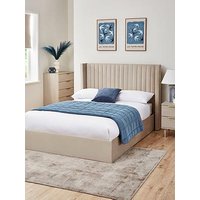 Very Home Haywood End Lift Up Storage Ottoman Bed With Mattress Options (Buy &Amp; Save!) - Natural - Bed Frame With Memory Mattress