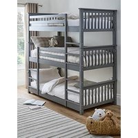 Very Home Novara White Triple Bunk Bed With Mattress Options (Buy &Amp; Save!) - Grey - Fsc&Reg; Certified - Bed Frame Only
