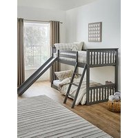 Very Home Novara Bunk Bed With Slide With Mattress Options (Buy &Amp; Save!) - Grey - Fsc&Reg; Certified - Bed Frame With Premium Mattress