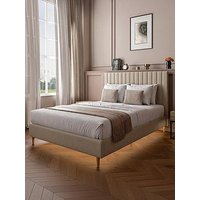 Xr Living Maisie Velvet Bed Frame With Underframe Lighting
