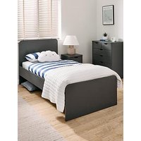 Very Home Aspen Children'S Single Bed With Mattress Options (Buy &Amp; Save!) - Grey - Bed Frame With Standard Mattress