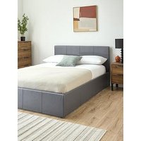 Very Home Marston Faux Leather Side Lift Up Storage Ottoman Bed With Mattress Options (Buy And Save!) - Grey - Fsc&Reg; Certified - Bed Frame Only