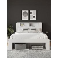 Gfw Anya 135Cm Wooden Ottoman Bed White - Bedframe + Standard Mattress