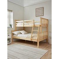 Very Home Novara Detachable Trio Bunk Bed In Wood  - Bed Frame With 2 Standard Mattresses