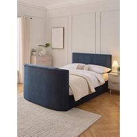 Very Home Prent Tv Bed With Voice Control And Mattress Options (Buy &Amp; Save!) - Blue - Bed Frame With Memory Mattress