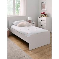 Very Home Aspen Bed With Mattress Options (Buy &Amp; Save) - White Oak Effect - Bed Frame With Standard Mattress