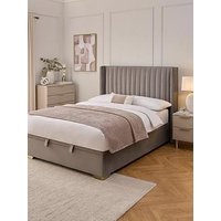 Very Home Kingston Velvet Lift Up Bed With Mattress Options (Buy &Amp; Save!) - Grey - Bed Frame Only