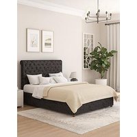 Aspire Zahra Mirazzi Velvet Ottoman Bed Frame - Bed Frame Only