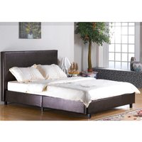 Heartlands Furniture Fusion Single Brown Faux Leather Leather Bed