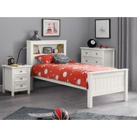 Julian Bowen Maine Bookcase Bed Single Surf White Wooden Bed
