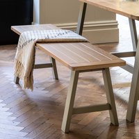 Ende Solid Oak Shaker Style Trestle 3 Seater Dining Bench (150 cm)