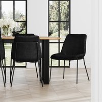 Camilla Textured Velvet Dining Chairs (Set of 2)