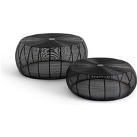Set of 2 Bangor Wired Steel Round Coffee Tables