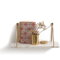 Fitia 40cm Marble & Brass Wall Shelf