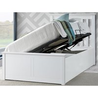 Bedmaster Francis Single White Ottoman Bed