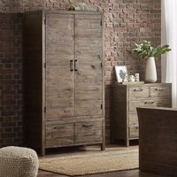 Ember Reclaimed Wood 2 Door Wardrobe