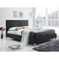 Time Living Brooklyn King Size Dark Grey Fabric Bed