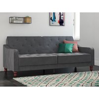 Dorel Novogratz Vintage Tufted Grey Velvet Sofa Bed