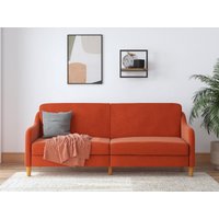 Dorel Jasper Orange Linen Sofa Bed