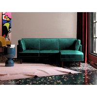 Dorel Clair Sectional Green Velvet Sofa Bed