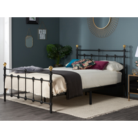 Birlea Atlas Black Small Double Black Metal Bed