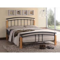 Time Living Tetras King Size Black Metal Bed