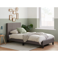 Birlea Berlin Grey Single Grey Fabric Fabric Bed
