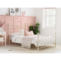 Birlea Emily Single Glossy Cream Metal Bed