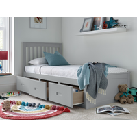 Bedmaster Quest Single Wood Grey   Wooden Bed