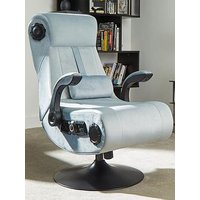 X Rocker Play Deluxe Silver 4.1 Multi-Stereo Audio Media Chair With Vibration