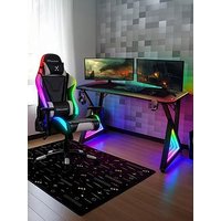 X Rocker Gaming Bundle - Infinity Rgb Desk And Agility Esport Rgb Office Gaming Chair