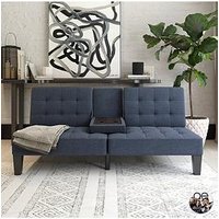 Dorel Home Adalynn Convertible Linen Futon - Blue